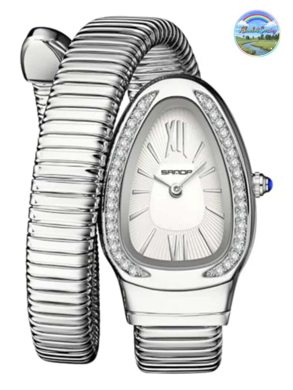 Elegant Snake Wrap Bangle Watch for Women - Quartz Cuff Bracelet Wristwatch